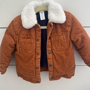 Kids Corduroy Jacket with Sherpa Collar
